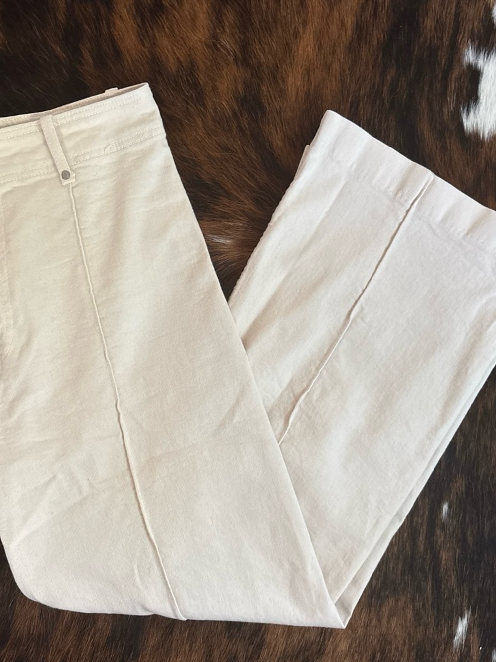 Zara Cream Flare Jeans